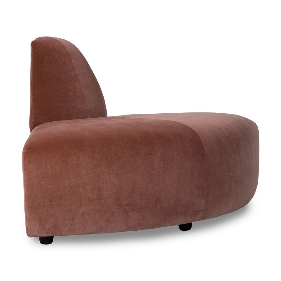 Jax couch: element angle, royal velvet, magnolia
