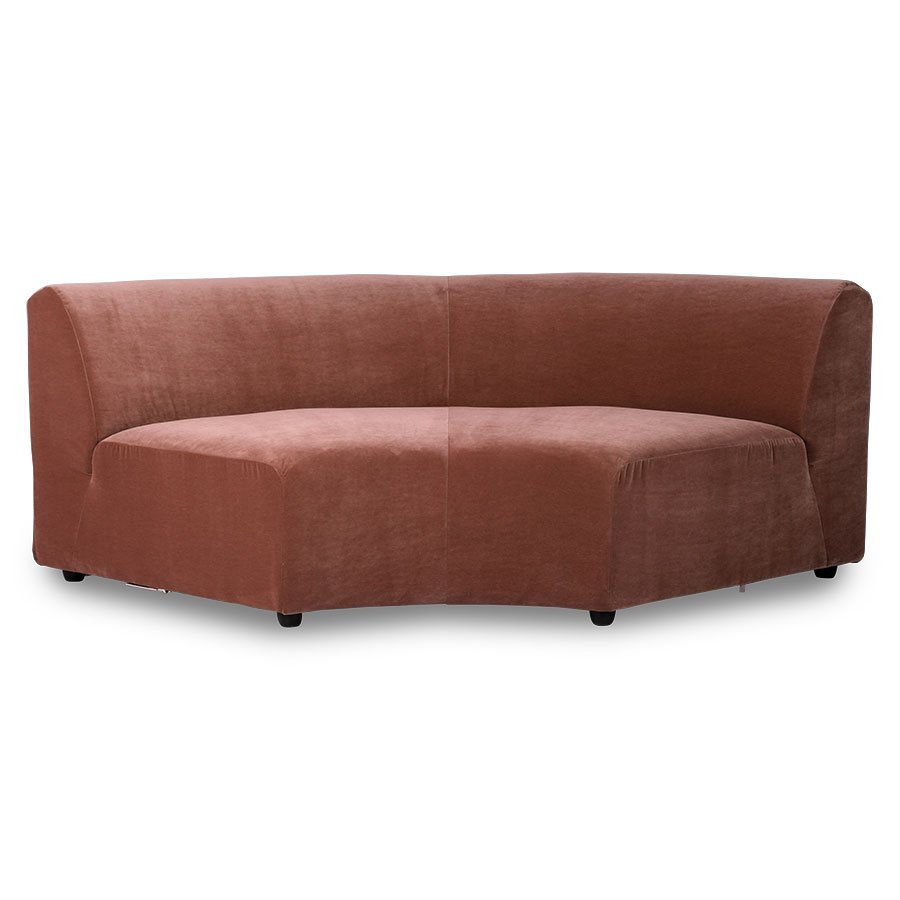 Jax couch: element round, royal velvet, magnolia