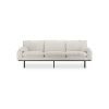 Retro sofa: 3-seats, boucle, cream