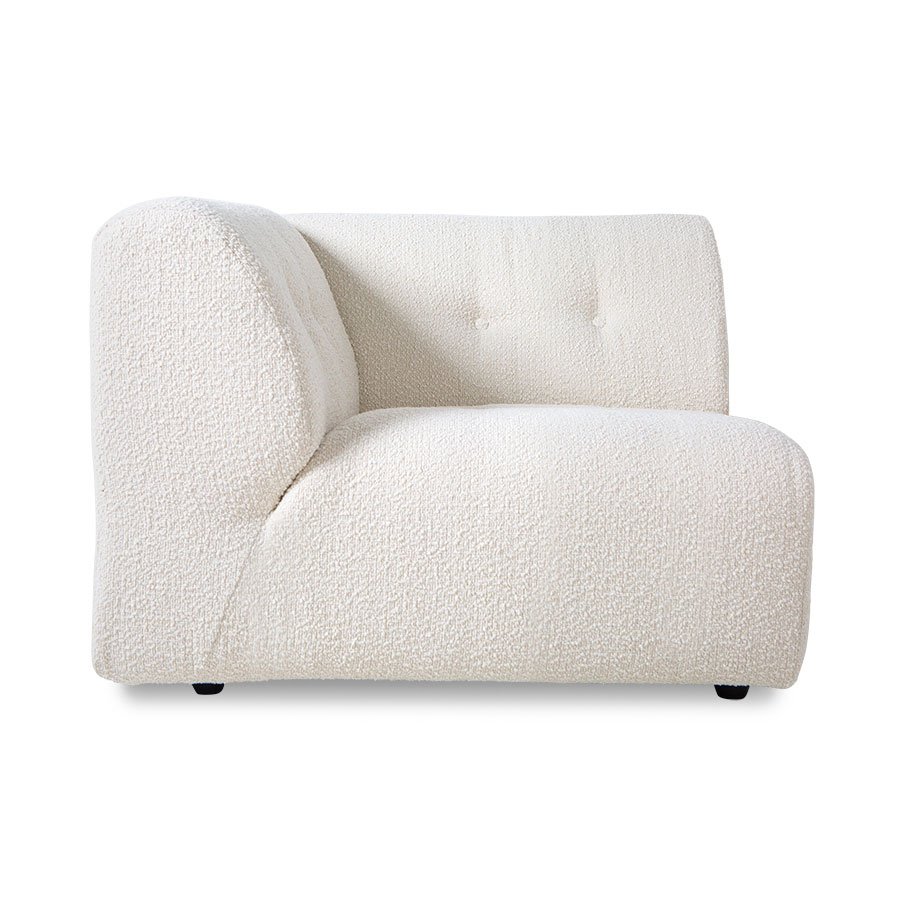 Vint couch: element left, boucle, cream