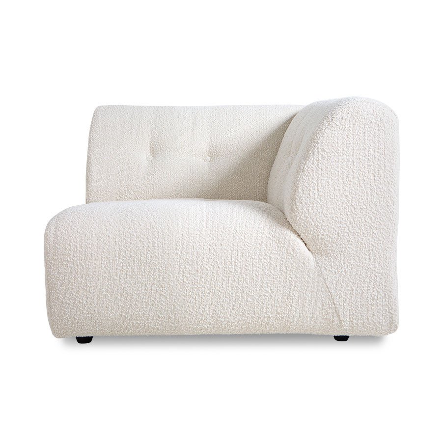 Vint couch: element right, boucle, cream