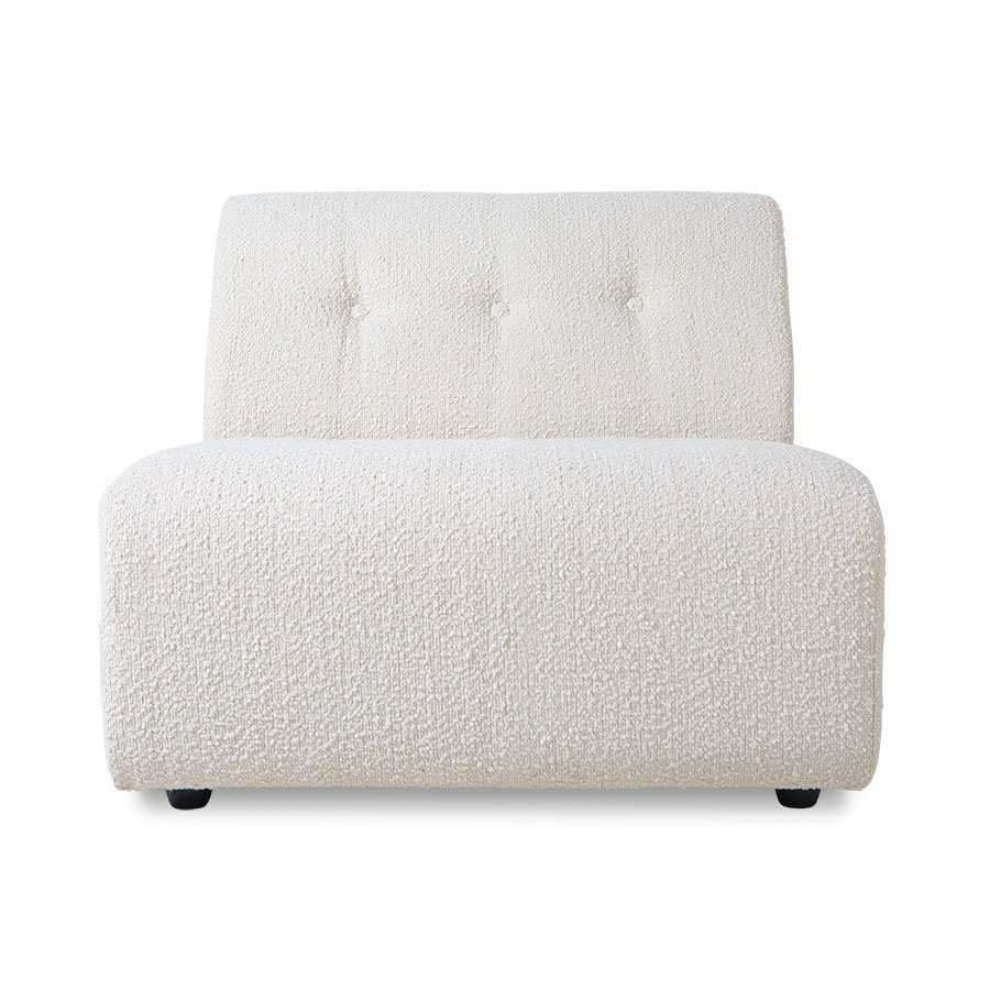 Vint couch: element middle, boucle, cream