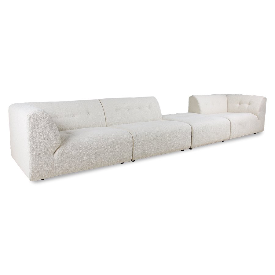 Vint couch: element left, boucle, cream - Image 2