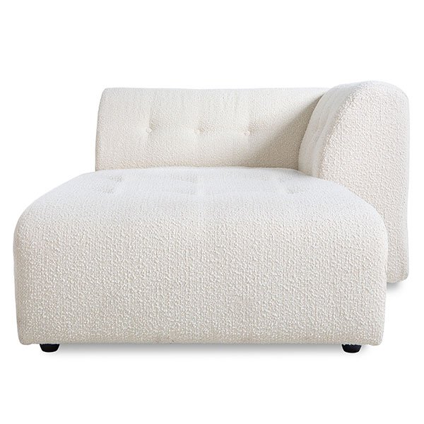 Vint couch: element right divan, boucle, cream