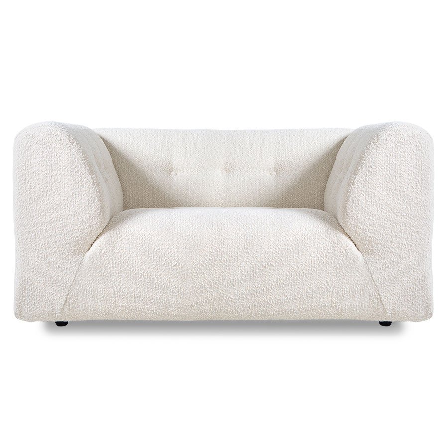 Vint couch: element loveseat, boucle, cream