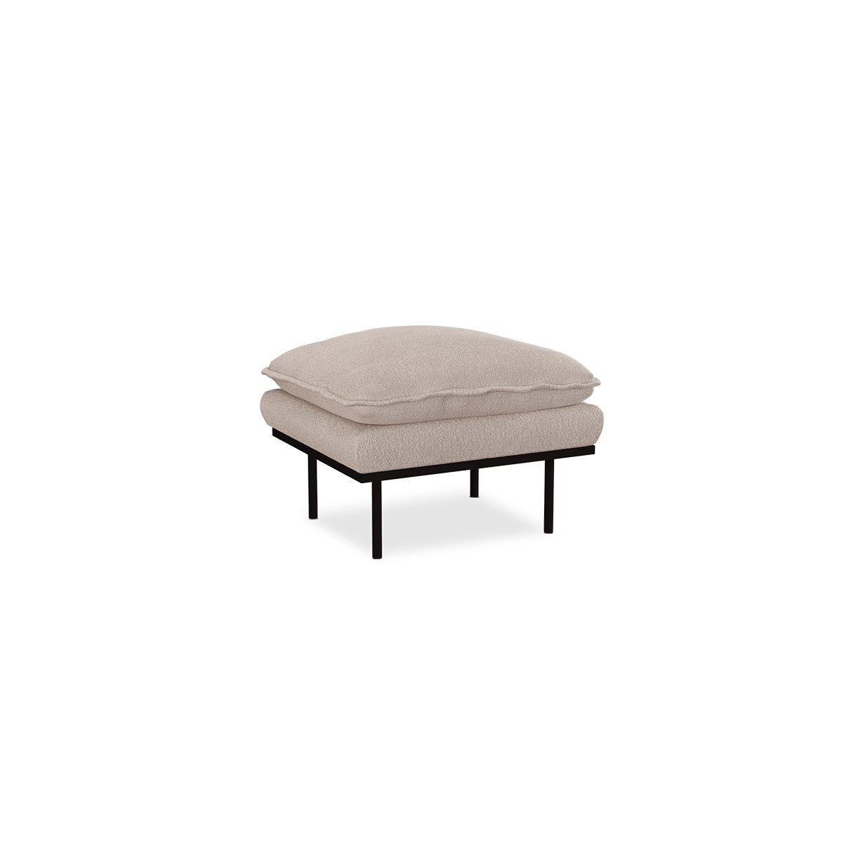 Retro sofa: hocker, boucle, taupe - Image 2