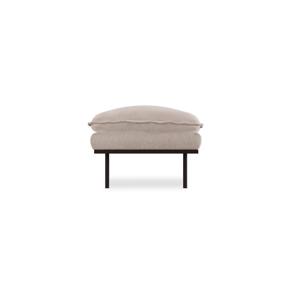 Retro sofa: hocker, boucle, taupe