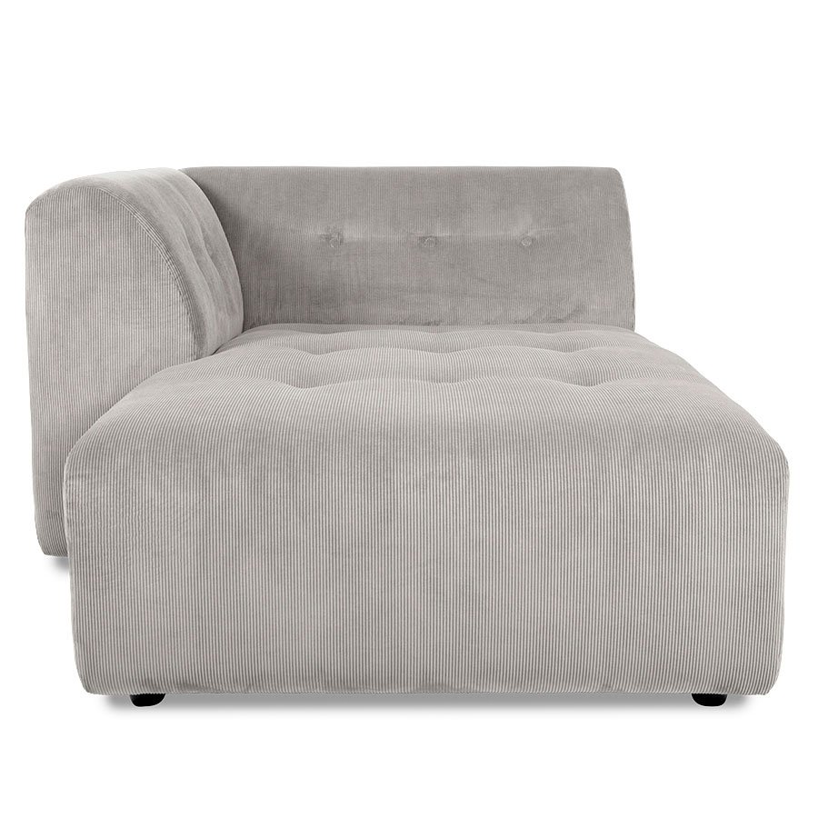 Vint couch: element left divan, corduroy rib, cream