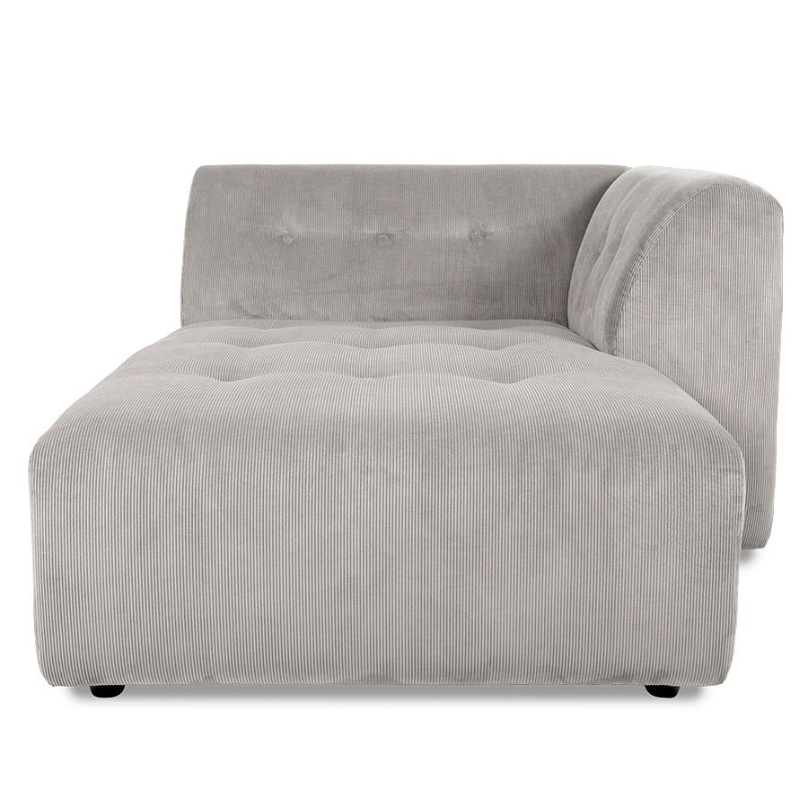 Vint couch: element right divan, corduroy rib, cream