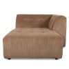 Vint couch: element right divan, corduroy rib, brown
