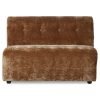 Vint couch: elem. middle 1,5-seat, corduroy velvet,aged gold