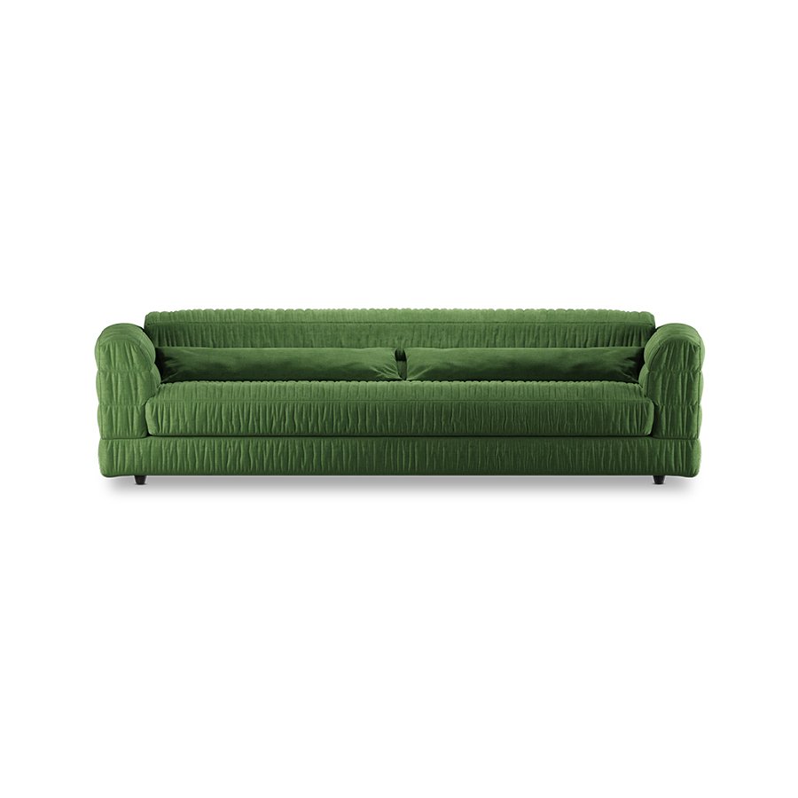 Club couch: royal velvet, green