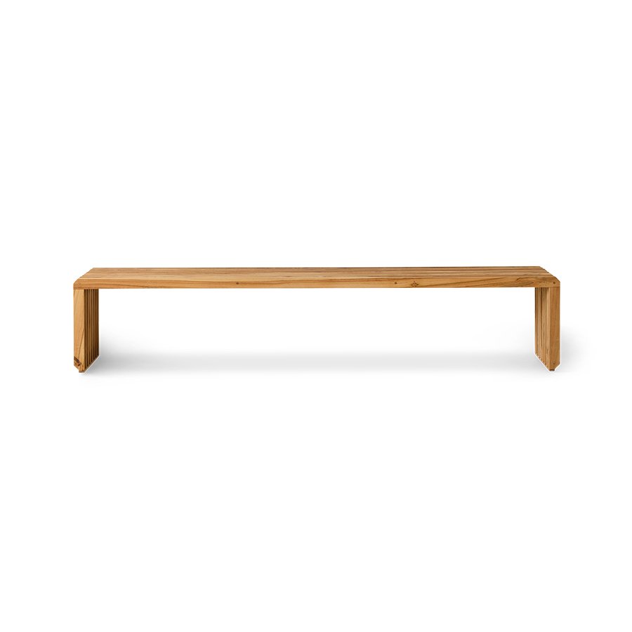Slatted bench teak, 180x27 cm
