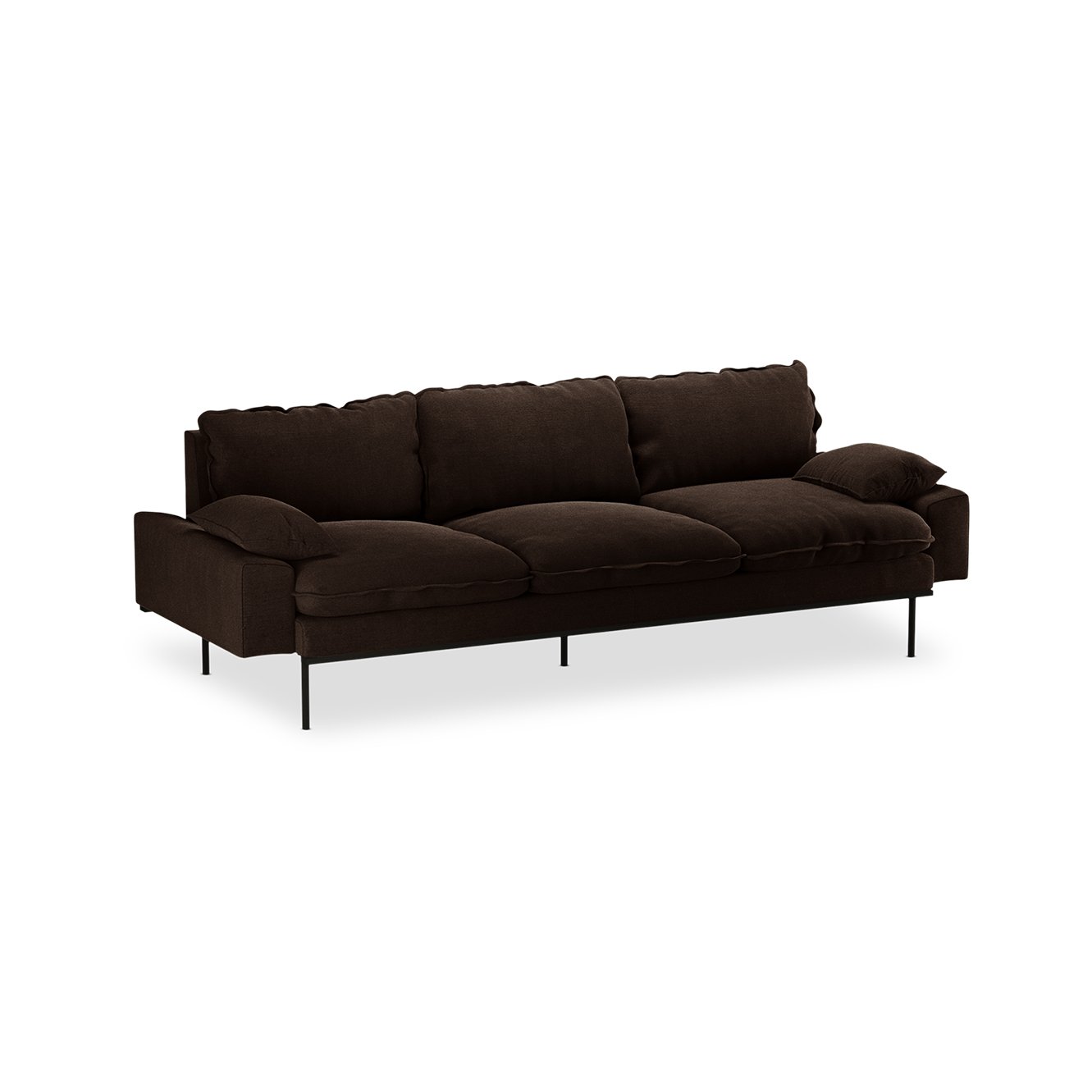 Retro sofa: 4-seats, royal velvet, espresso - Image 2