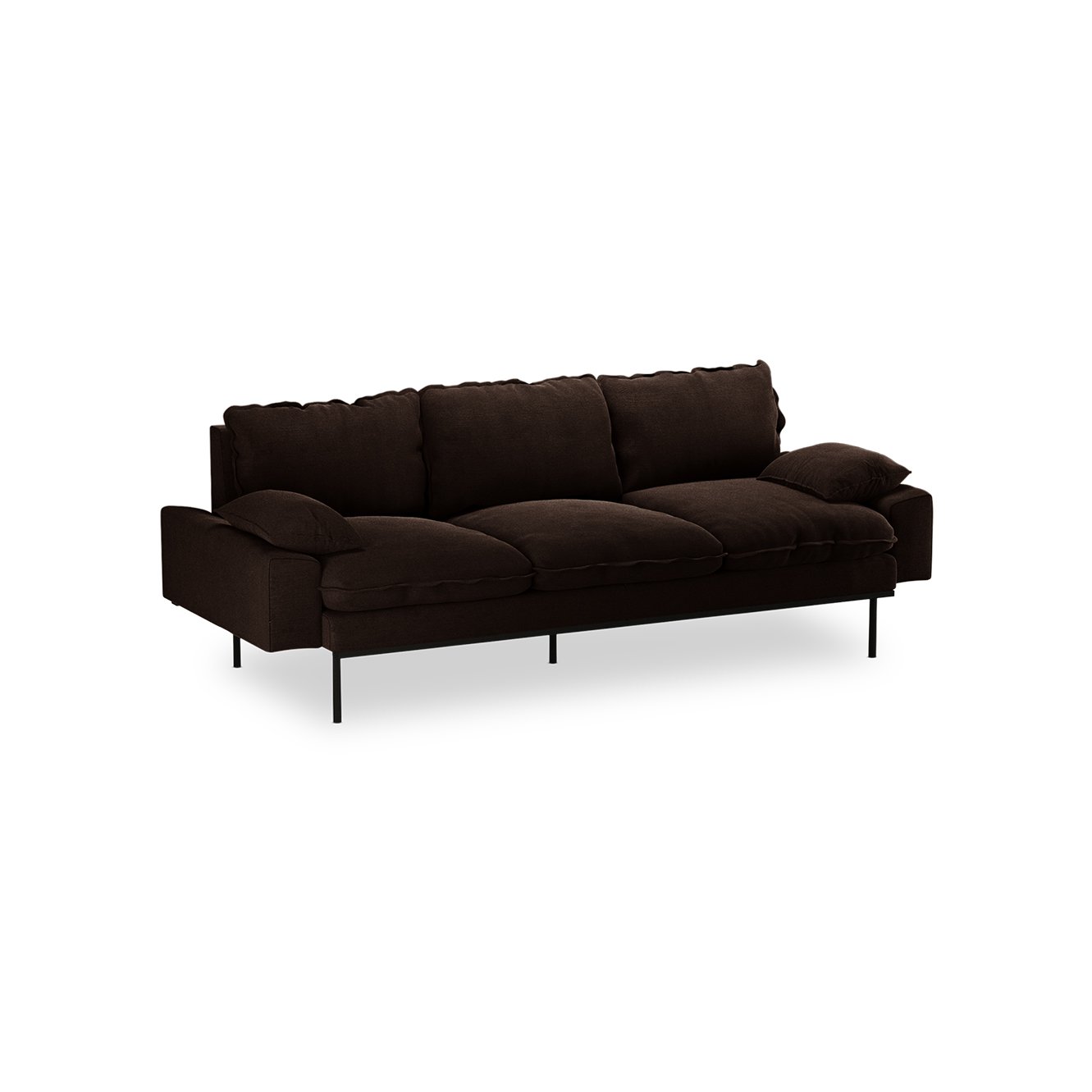 Retro sofa: 3-seats, royal velvet, espresso - Image 2
