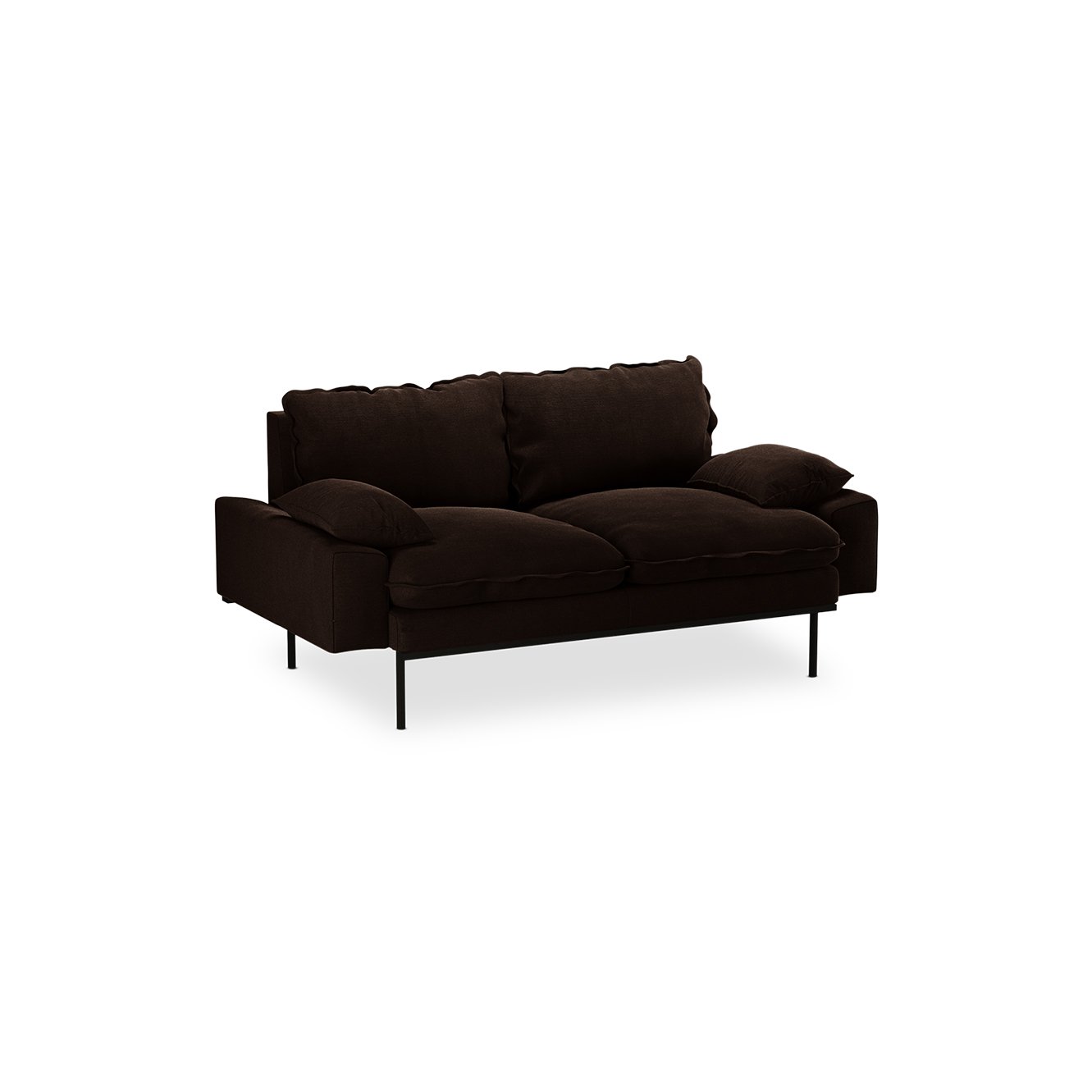 Retro sofa: 2-seats, royal velvet, espresso - Image 2
