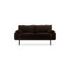 Retro sofa: 2-seats, royal velvet, espresso
