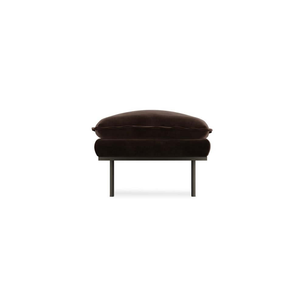 Retro sofa: hocker, royal velvet, espresso