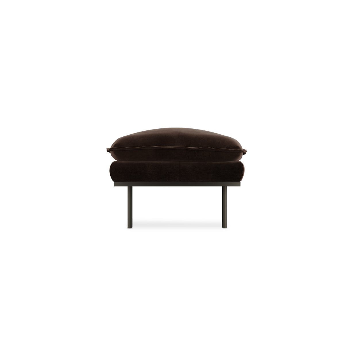 Retro sofa: hocker, royal velvet, espresso