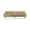 Retro sofa: 4-seats, royal velvet, cream