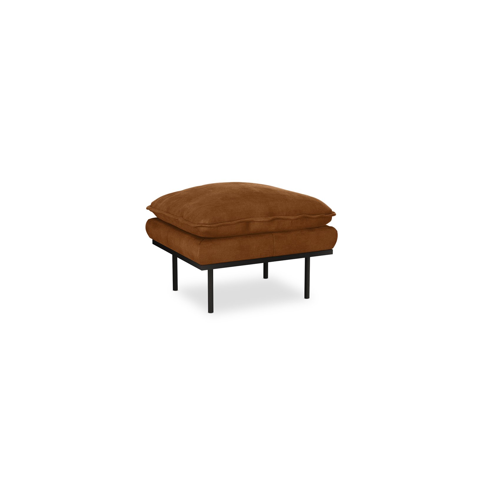 Retro sofa: hocker, royal velvet, caramel - Image 2