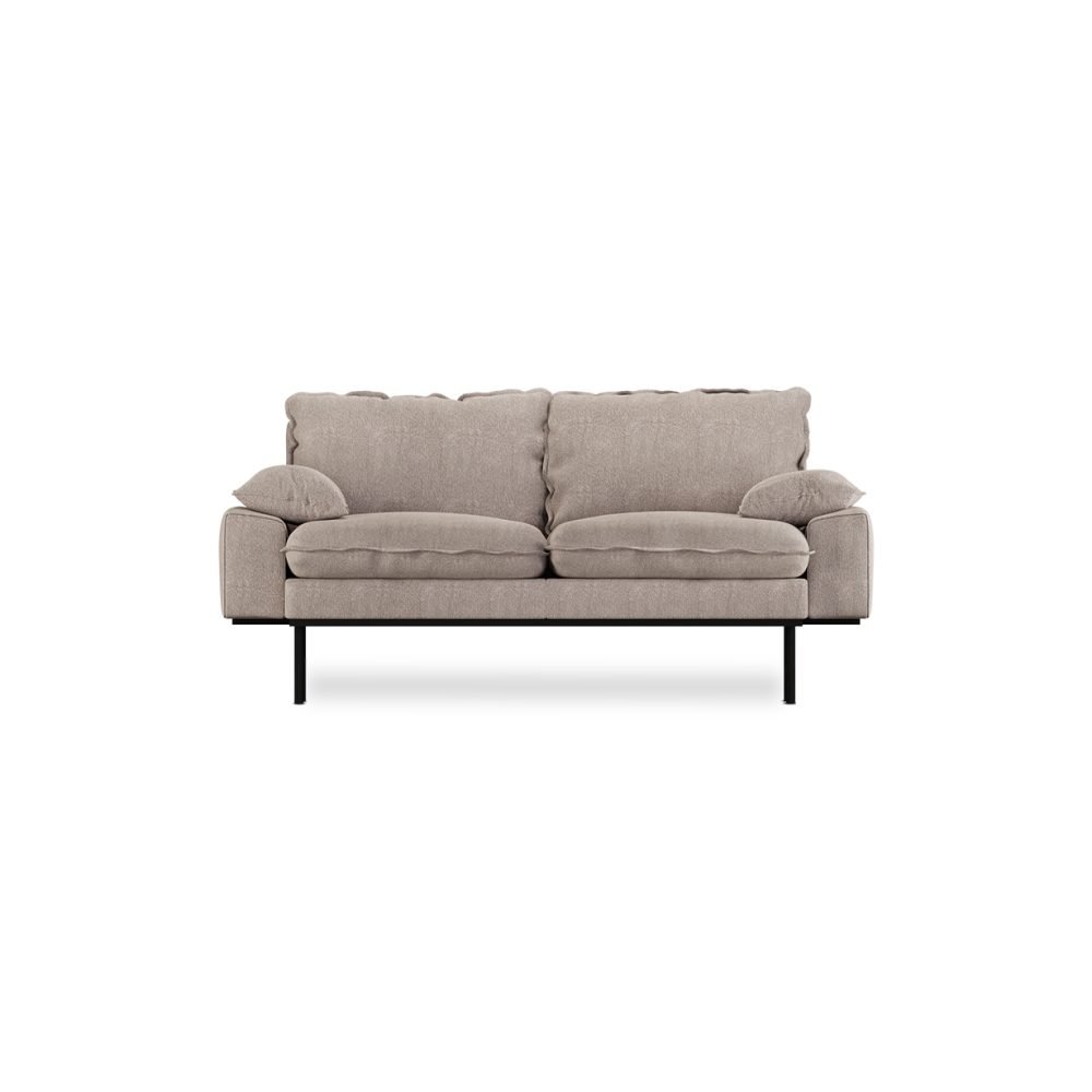 Retro sofa: 2-seats, sneak, beige