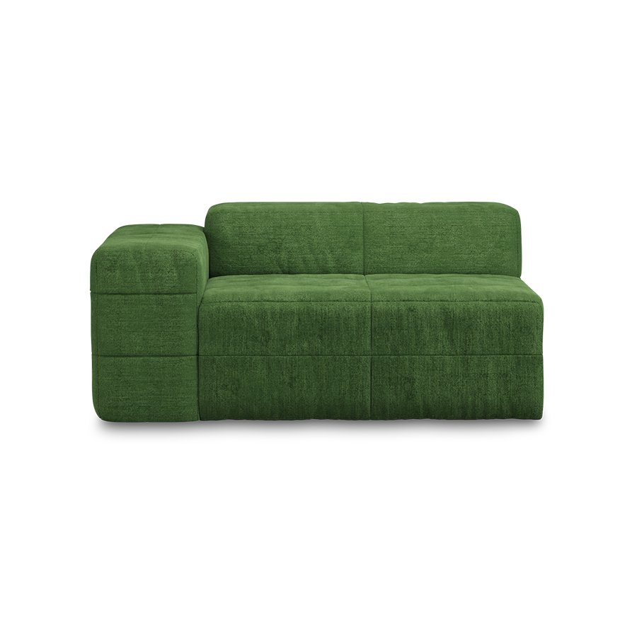 Brut sofa: element left, royal velvet, green