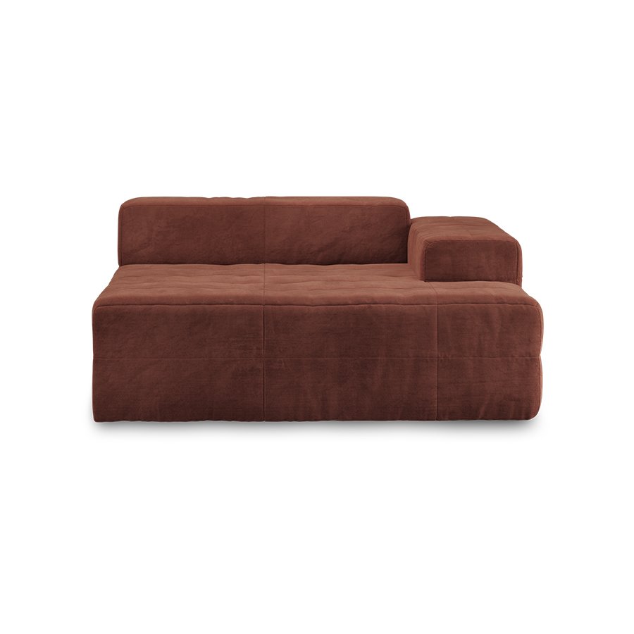 Brut sofa: element right divan, royal velvet, magnolia