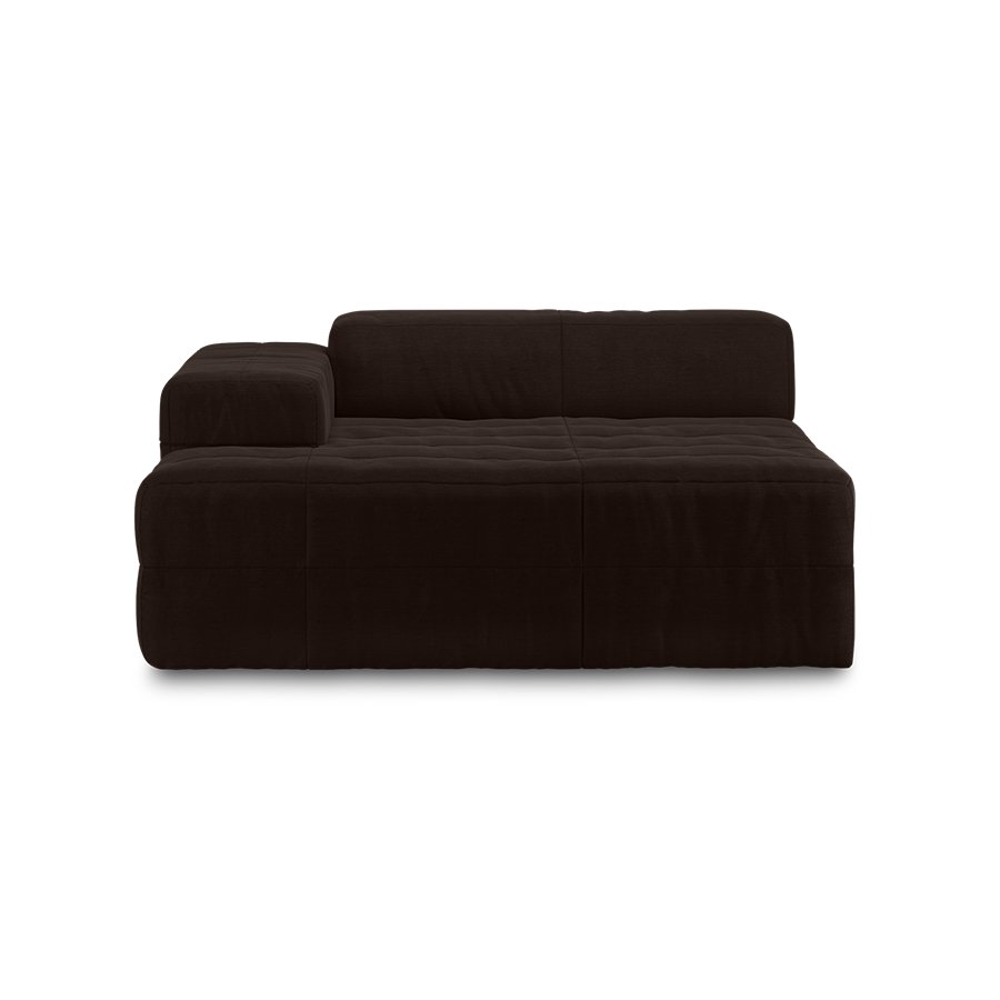 Brut sofa: element left divan, royal velvet, espresso