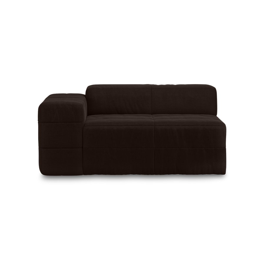 Brut sofa: element left, royal velvet, espresso