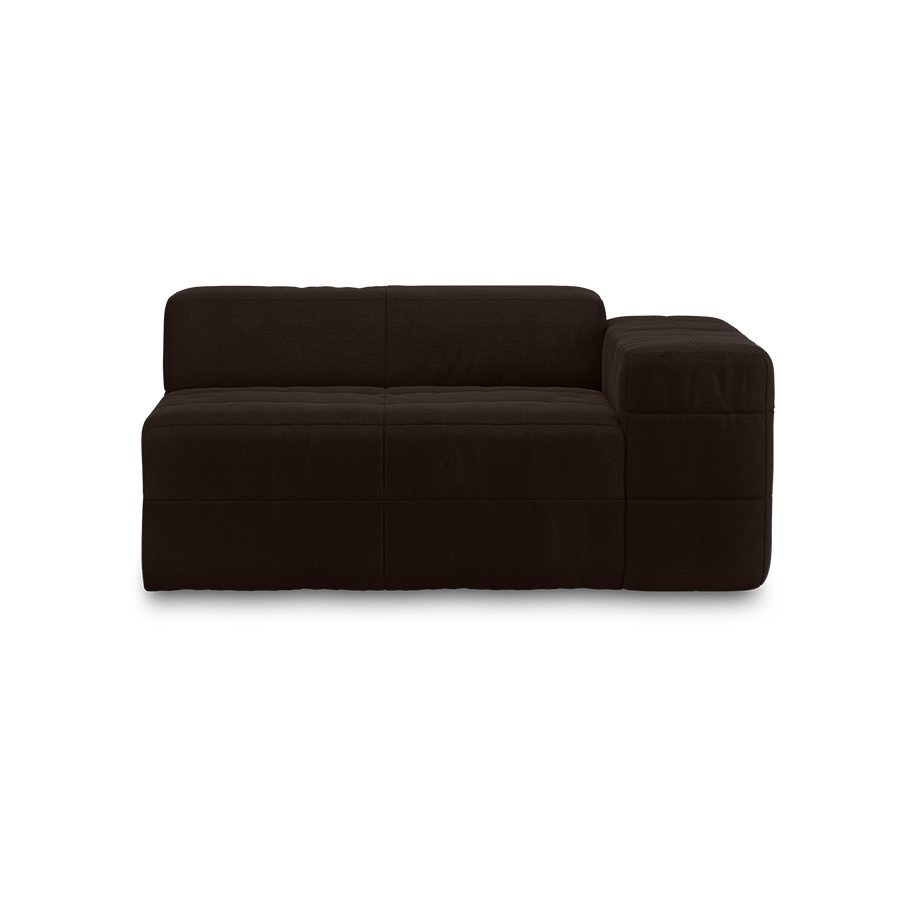 Brut sofa: element right, royal velvet, espresso