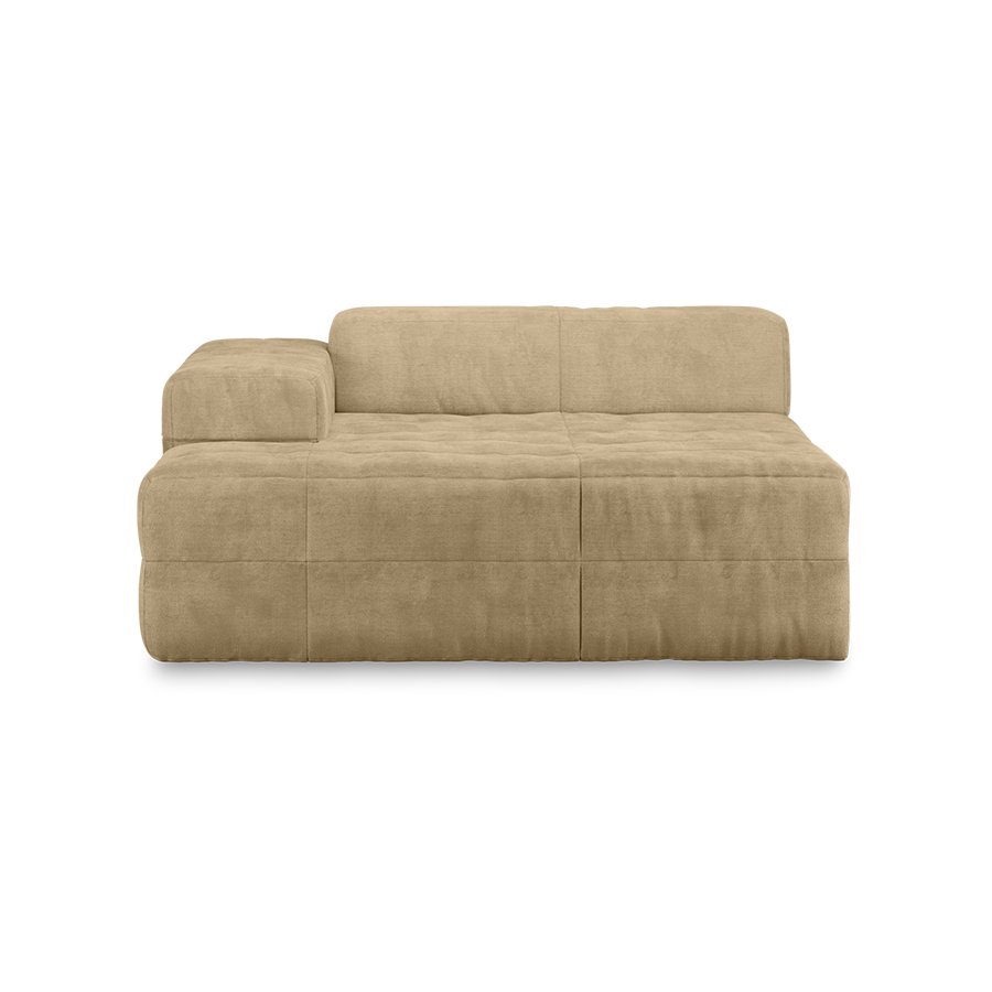 Brut sofa: element left divan, royal velvet, cream