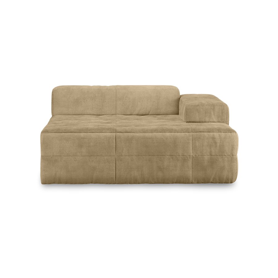 Brut sofa: element right divan, royal velvet, cream