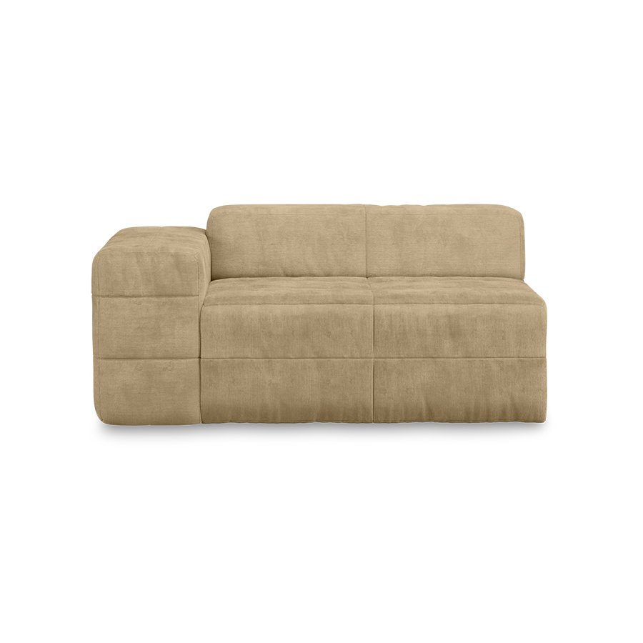 Brut sofa: element left, royal velvet, cream