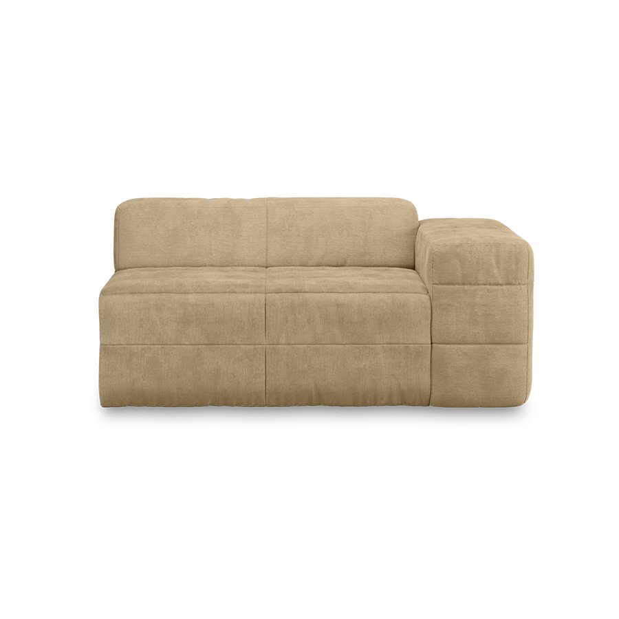 Brut sofa: element right, royal velvet, cream