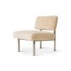 Furry fauteuil champagne