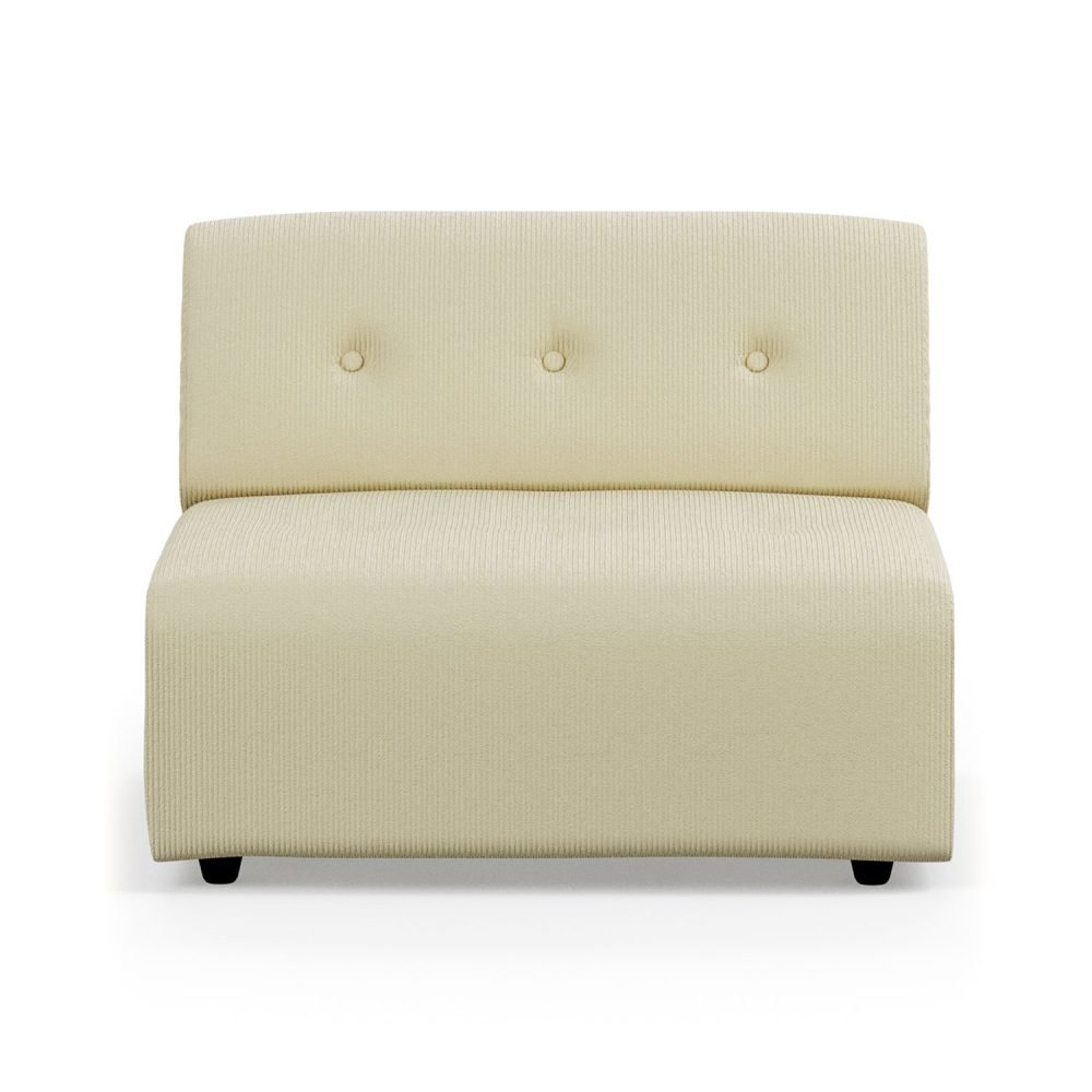 Vint couch: element middle, corduroy rib, hay
