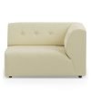 Vint couch: element right 1,5-seat, corduroy rib, hay