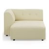 Vint couch: element left divan, corduroy rib, hay