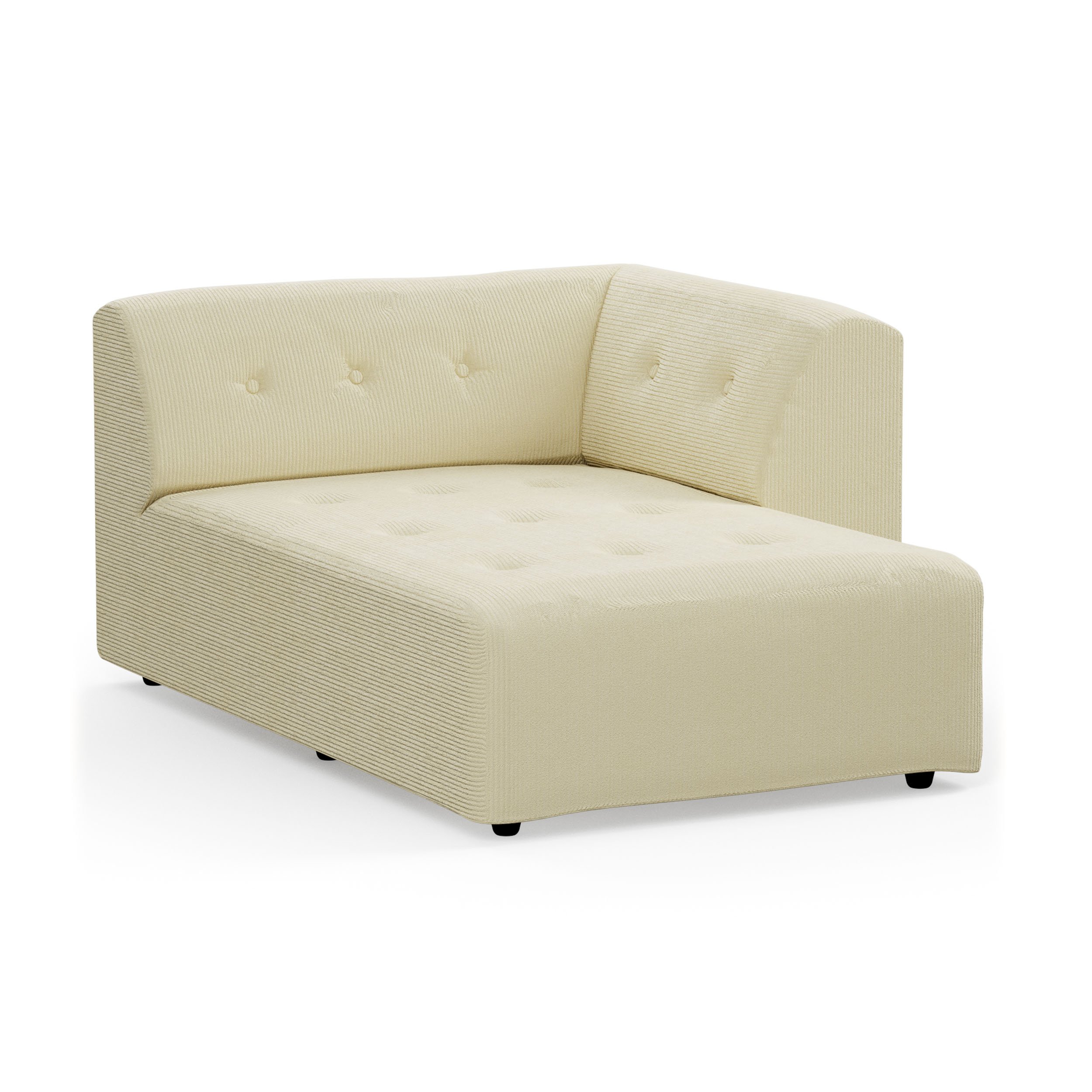 Vint couch: element right divan, corduroy rib, hay - Image 2