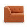 Vint couch: element left, corduroy rib, dusty orange