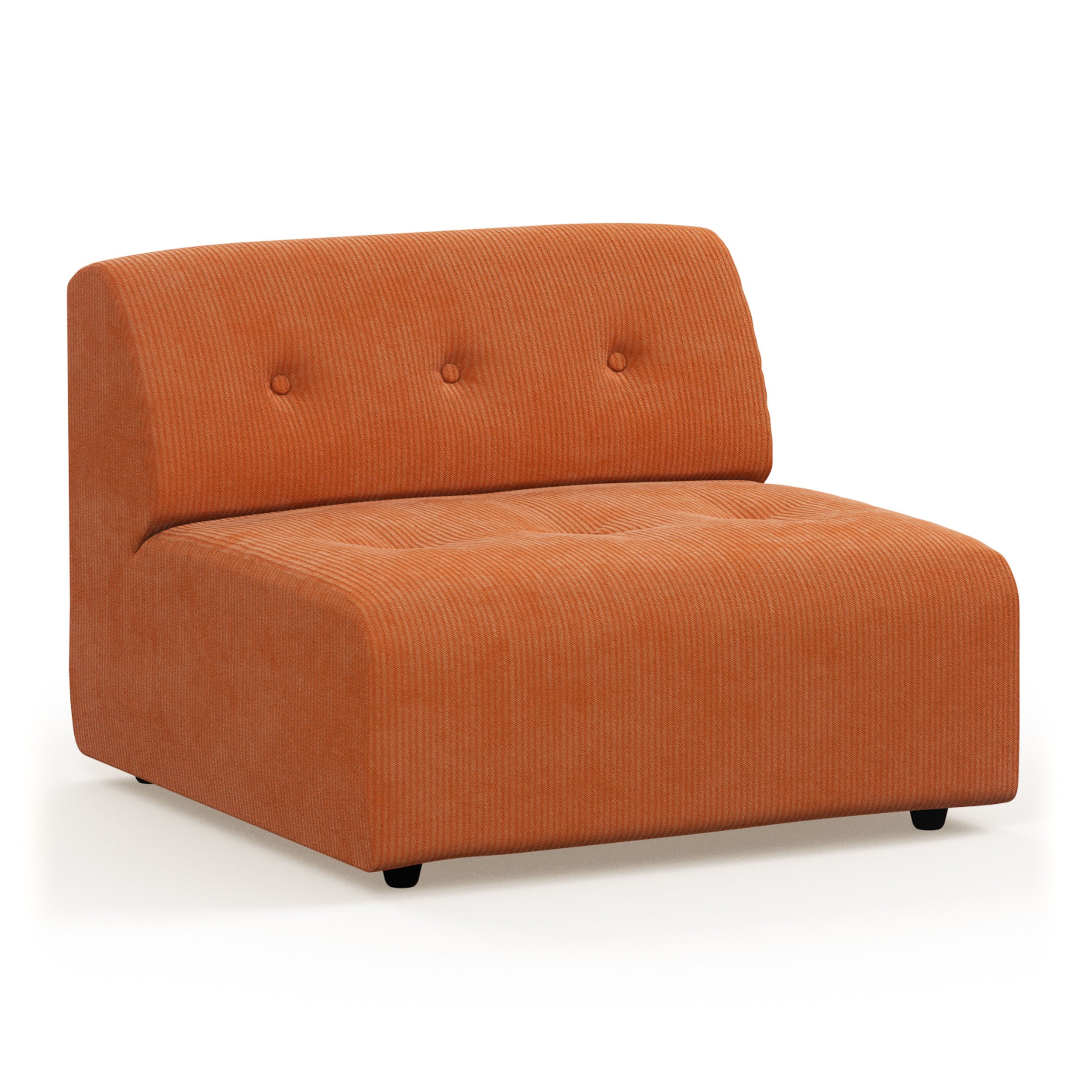 Vint couch: element middle, corduroy rib, dusty orange - Image 2