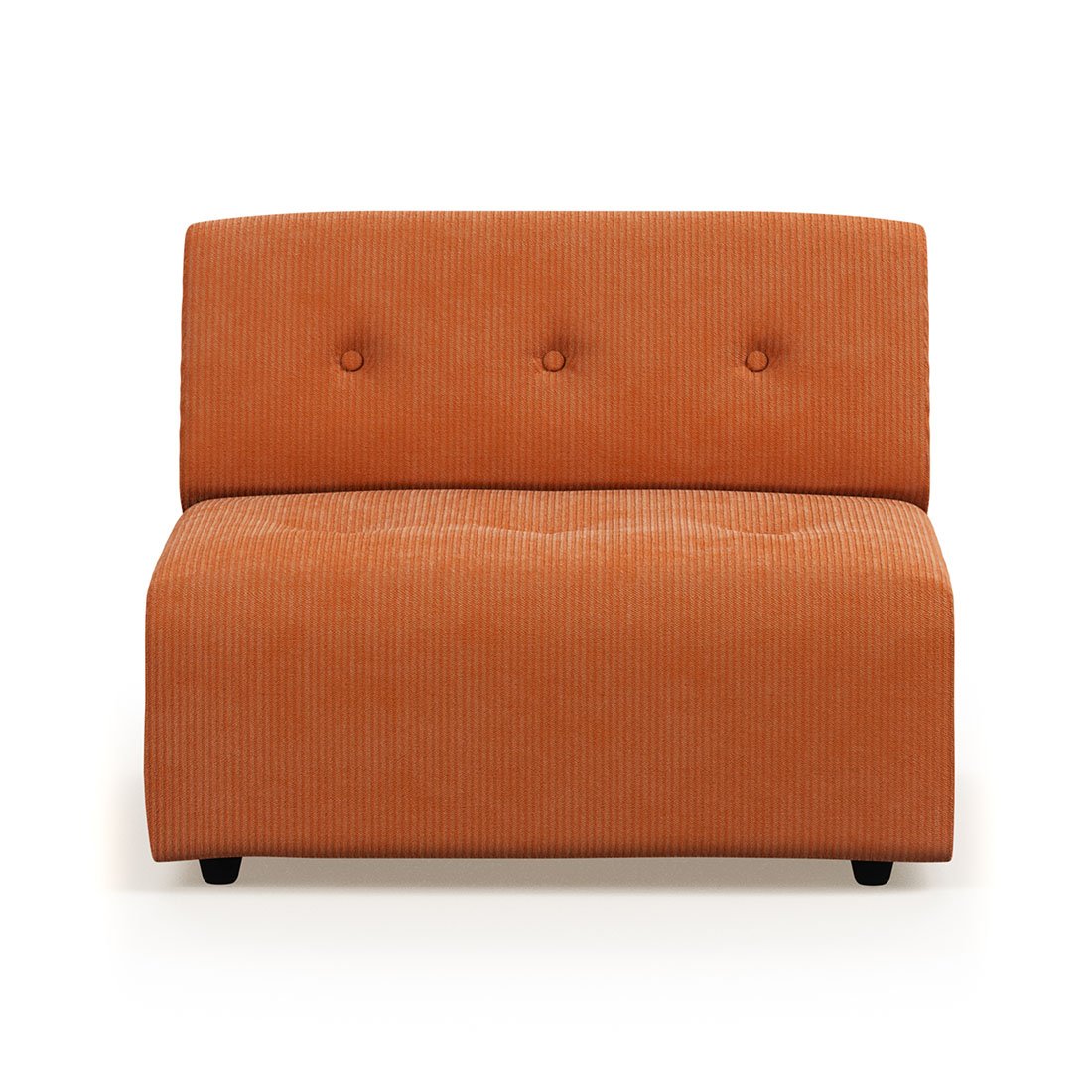Vint couch: element middle, corduroy rib, dusty orange