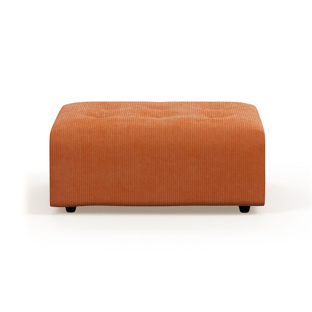 Vint couch: element hocker, corduroy rib, dusty orange