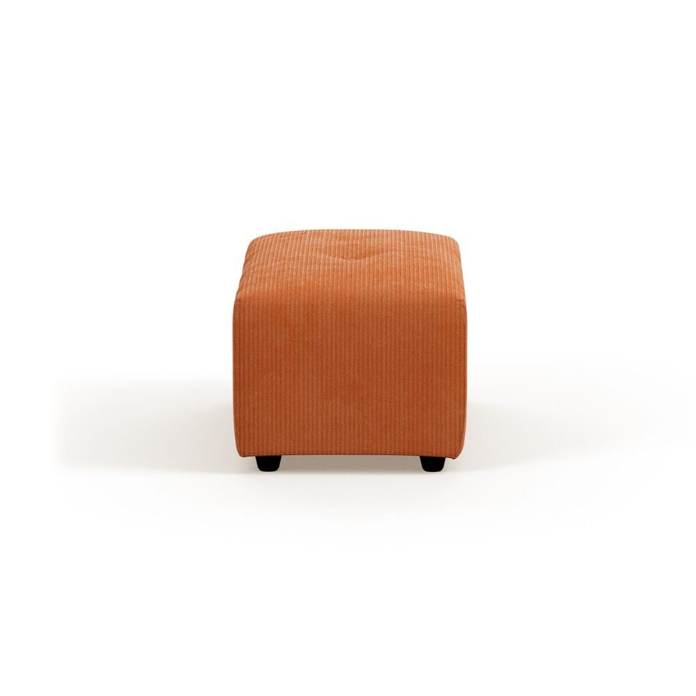 Vint couch: element hocker small, corduroy rib, dusty orange