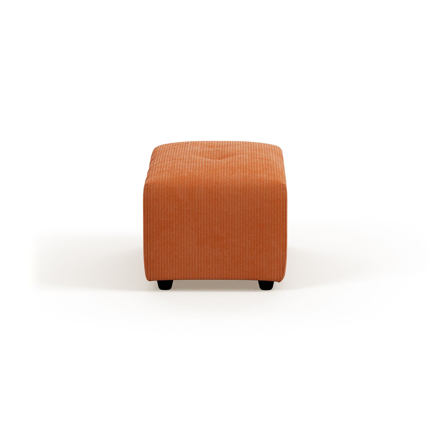 Vint couch: element hocker small, corduroy rib, dusty orange