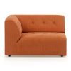 Vint couch: element left 1,5-seat, corduroy rib, dusty orang
