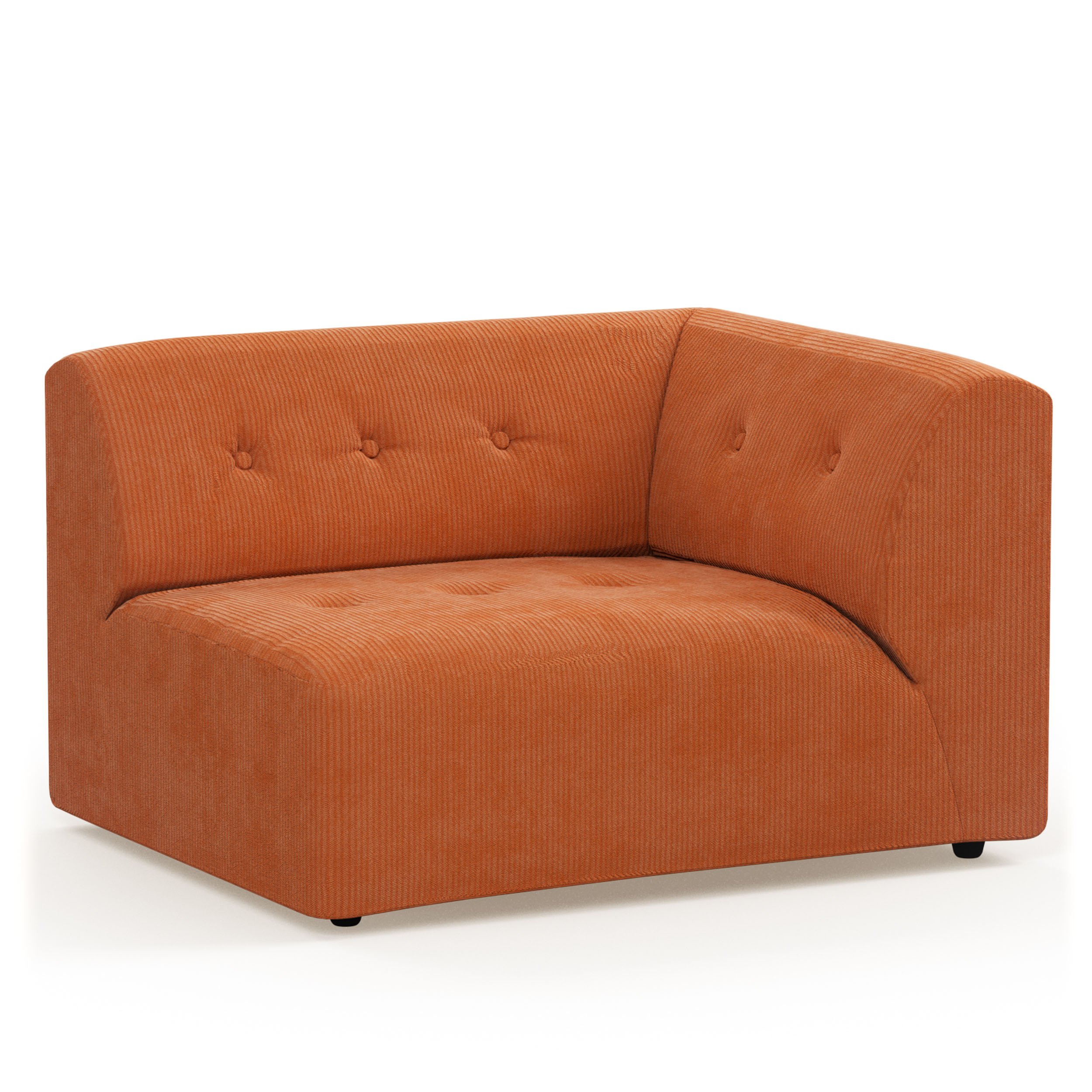 Vint couch: element right 1,5-seat, corduroy rib, dusty oran - Image 2
