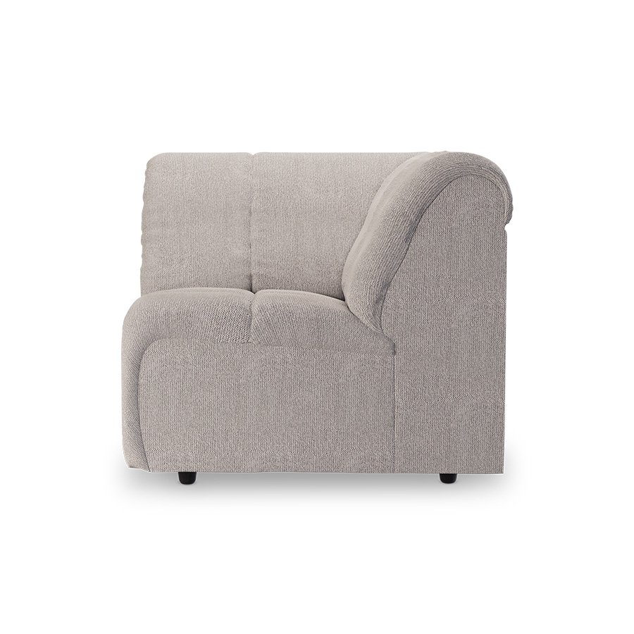 Wave couch: element corner, sneak light grey