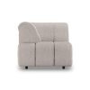 Wave couch: element left high arm, sneak light grey